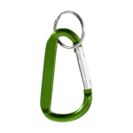 Aluminium keyring in carabiner shape, Aluclip black colour second front view