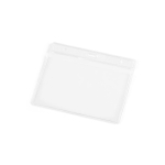 Horizontal plastic ID holder with carabiner holes 11x9cm various colours