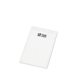 Vertical plastic ID holder with carabiner holes 11x17cm main view