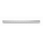 Architect's ruler made of aluminium with three sides, 30 cm matt silver colour second view