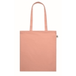 Organic tote bag in various colours, long handles, 180 g/m2 orange colour second view
