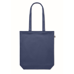 Sturdy organic canvas bag, in various colours, 270 g/m2 blue colour fourth view