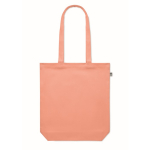 Sturdy organic canvas bag, in various colours, 270 g/m2 orange colour fourth view
