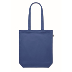 Sturdy organic canvas bag, in various colours, 270 g/m2 royal blue colour fourth view