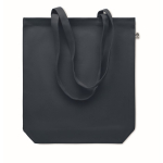 Sturdy organic canvas bag, in various colours, 270 g/m2 navy-blue colour third view