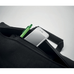 Recycled felt crossbody laptop bag with printed logo, 15” black colour