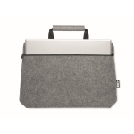 Recycled felt crossbody laptop bag, 15” grey colour third view