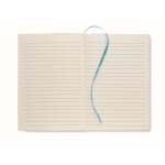 Notebook made from recycled milk carton with elastic band, A5 turquoise colour seventh view
