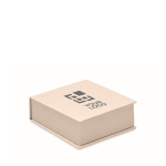 Sustainable sticky notes made from recycled milk cartons white colour view with print area