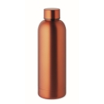 Double-walled leak-proof steel thermos bottle, 500 ml orange colour