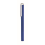 Recycled blue gel ink ballpoint pen with cap blue colour second view