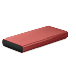 External aluminium charger with fast charge tech, 10,000 mAh burgundy colour