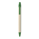 Eco blue-ink pen, made of recycled milk cartons green colour rear view
