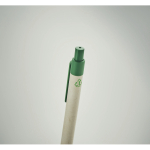 Eco blue-ink pen, made of recycled milk cartons green colour