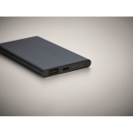 Robust external battery, aluminium, elegant colours, 4,000 mAh navy-blue colour fourth photographic view