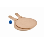 Beach ball game with wooden bats and 1 ball as a summer gift wood colour second view