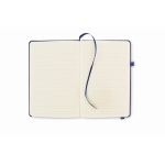 Notebook with recycled PU cover, lined pages, A5 blue colour fourth view