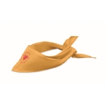 Triangular bandana made of polycotton for promotional events yellow colour second main view