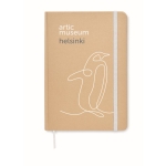 Notebook with cardboard cover and recycled paper, A5 white colour main view
