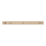 Wooden carpenter's tape measure wood colour third view