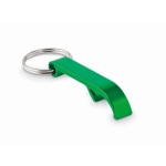 Bottle opener keyring made from recycled aluminium green colour