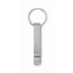 Bottle opener keyring made from recycled aluminium silver colour fourth view