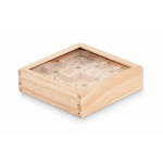 Wooden maze game in box for promotional use wood colour