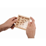Wooden maze game in box for promotional use wood colour second view