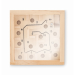 Wooden maze game in box for promotional use wood colour third view