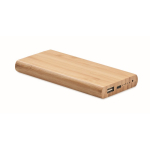 Wireless bamboo power bank as a sustainable gift, 6,000 mAh