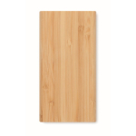 Wireless bamboo power bank as a sustainable gift, 6,000 mAh wood colour third view