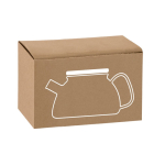 Borosilicate glass teapot with bamboo lid and infuser, 750ml transparent colour in box