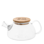 Borosilicate glass teapot with bamboo lid and infuser, 750ml main view