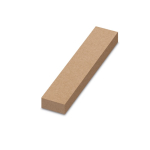 Natural bamboo comb with recycled kraft paper case included in box