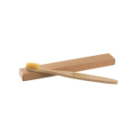 Bamboo toothbrush with kraft box natural colour image with logo