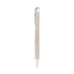 Recyclable wheat straw ballpoint pen with blue ink
