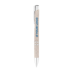 Recyclable wheat straw ballpoint pen with blue ink main view