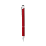 Recycled aluminium ballpoint pen with blue ink red colour