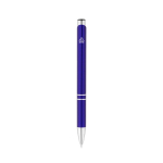 Recycled aluminium ballpoint pen with blue ink royal blue colour third view