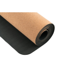 Cork yoga mat with carry handle natural colour fifth view