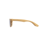 Bamboo sunglasses with mirrored lenses and UV400 protection natural colour fourth view