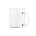 High-gloss glass mug for sublimation, 350ml transparent colour third view