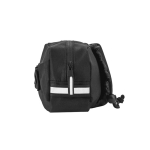 RPET bum bag with reflective elements and bottle pocket black colour fourth view
