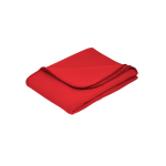 Fleece RPET blanket for winter promotional events, 180 g/m2 red colour