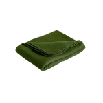 Fleece RPET blanket for winter promotional events, 180 g/m2 dark green colour