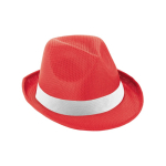 Bucket hat with white band, coloured polyester