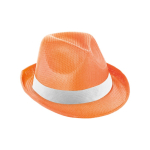 Bucket hat with white band, coloured polyester