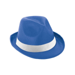 Bucket hat with white band, coloured polyester