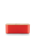 Bread basket with bamboo lid crumb grooves main view