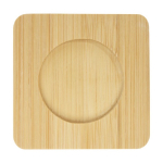 Set of 2 espresso glasses with bamboo coasters, 100ml transparent colour